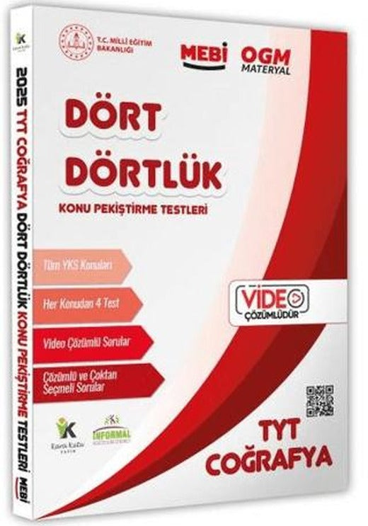 2026 YKS-TYT MEBİ-OGM Dört Dörtlük Coğrafya Pekiştirme Testi Soru Bankası Video Çözümlü