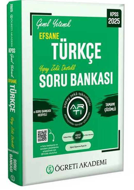 2025 KPSS Genel Yetenek Efsane Türkçe Tamamı Çözümlü Soru Bankası | Öğreti Akademi (Ciltsiz)