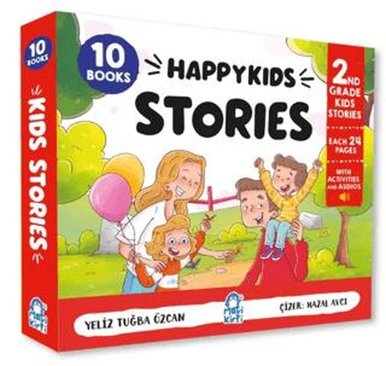 Happy Kids Stories 2 – 10 Kitap (2. Sınıf İngilizce Hikaye Seti) | Mavi Kirpi Yayınları (Ciltsiz)