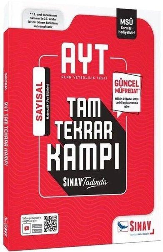 AYT Sayısal Tam Tekrar Kamp - 2023 Özel | Sınav Yayınları (İnce Kapak)