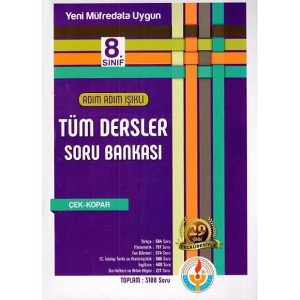 8. Sınıf Adım Adım Işıklı Tüm Dersler Soru Bankası
