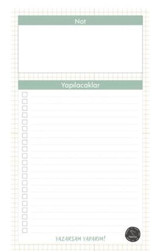 Yapılacaklar Bloknot - Minimal Desenli | Paloma Yayınevi