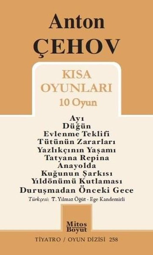 Anton Çehov Kısa Oyunları | Mitos Boyut Yayınları (İnce Kapak)