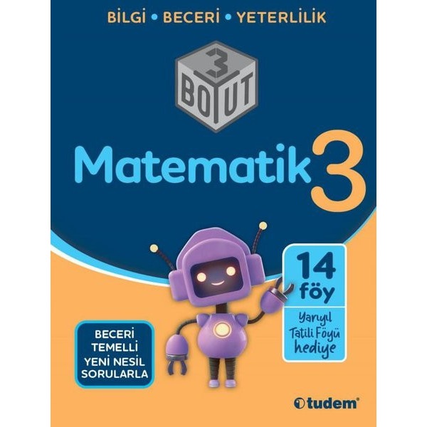 3.Sınıf Matematik 3 Boyut | Tudem Yayınları - Ders Kitapları (İnce Kapak)