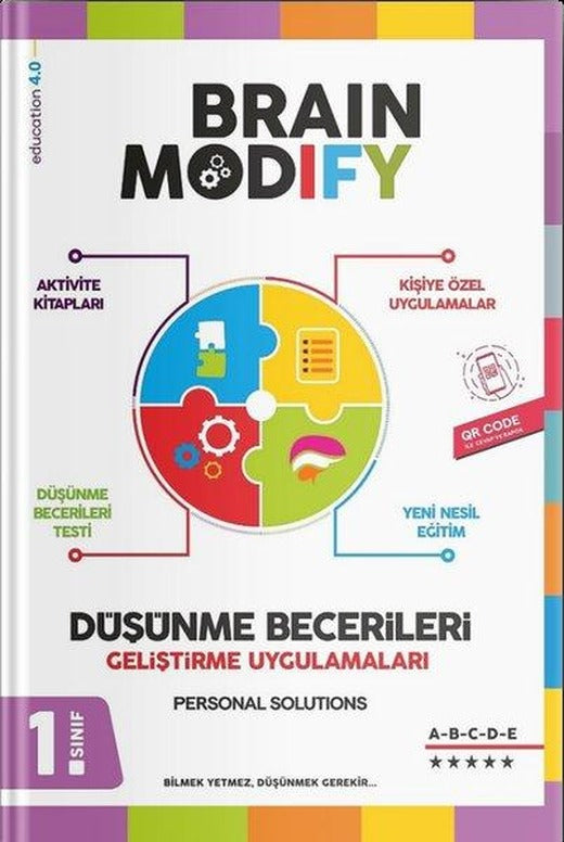 1. Sınıf Düşünme Becerileri Geliştirme Uygulamaları Kitabı 5 Kitapçık | Brain Modify (İnce Kapak)