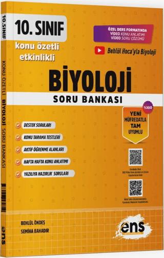 10. Sınıf Biyoloji Etkinlikli Soru Bankası | ENS Yayınları (Ciltsiz)  - Resim 1