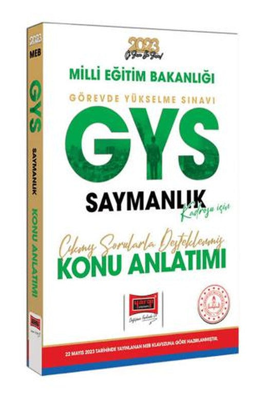 Yargı Yayınları 2023 MEB GYS Saymanlık Kadrosu İçin Çıkmış Sorularla Desteklenmiş Konu Anlatımı | Yargı Yayınevi (Ciltsiz)