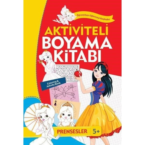Aktiviteli Boyama Kitabı 5 Yaş - Prensesler Turuncu Kitap | Koloni Çocuk (Ciltsiz)