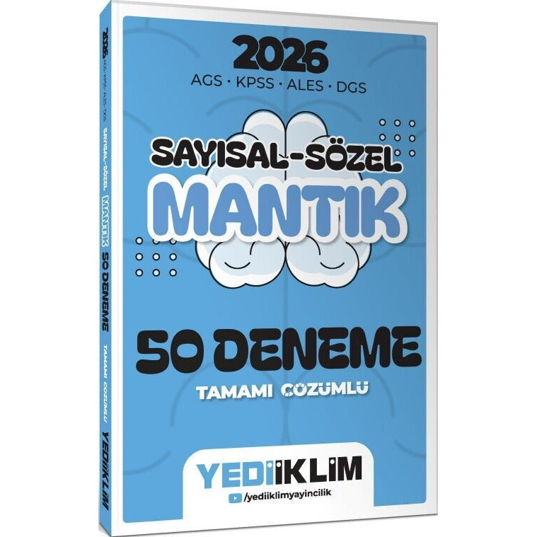 2026 AGS KPSS ALES DGS Sayısal Sözel Mantık Tamamı Çözümlü 50 Deneme | Yediiklim Yayınları (İnce Kapak)