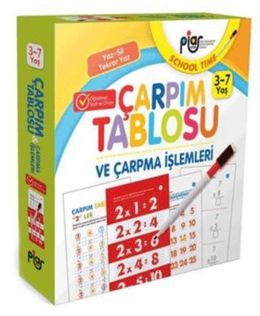 Çarpım Tablosu ve Çarpma İşlemleri | Piar Kids (Ciltsiz)