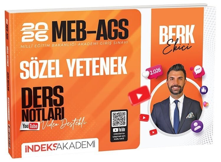 2026 MEB - AGS Sözel Yetenek Video Ders Notları | İndeks Akademi (İnce Kapak)