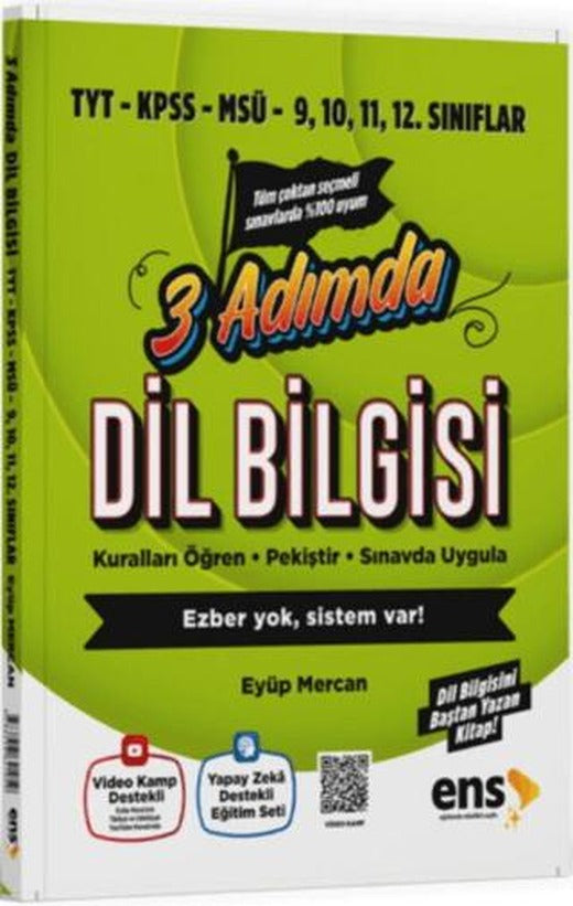 TYT KPSS MSÜ Dil Bilgisi 3 Adımda Video Destekli Soru Bankası