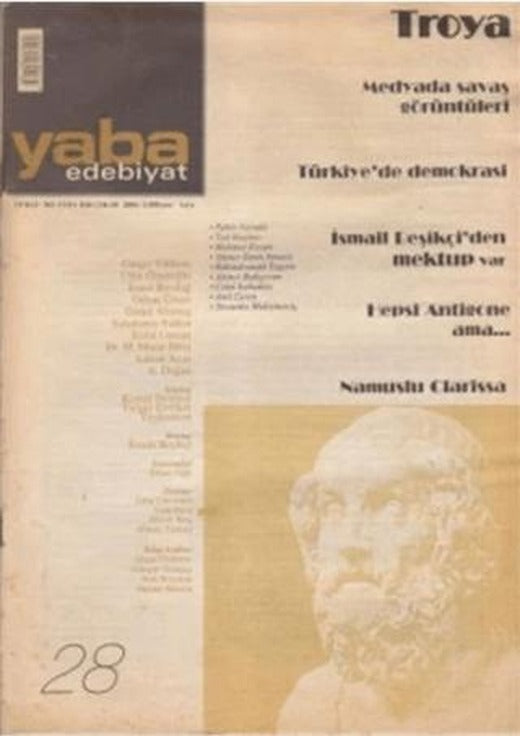 Yaba Edebiyat Dergisi Sayı: 28 | Yaba Dergisi Yayınları (Ciltsiz)