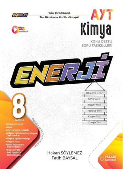 Enerji AYT Kimya Konu Özetli Soru Fasikülleri | Palme Yayınları (Ciltsiz)