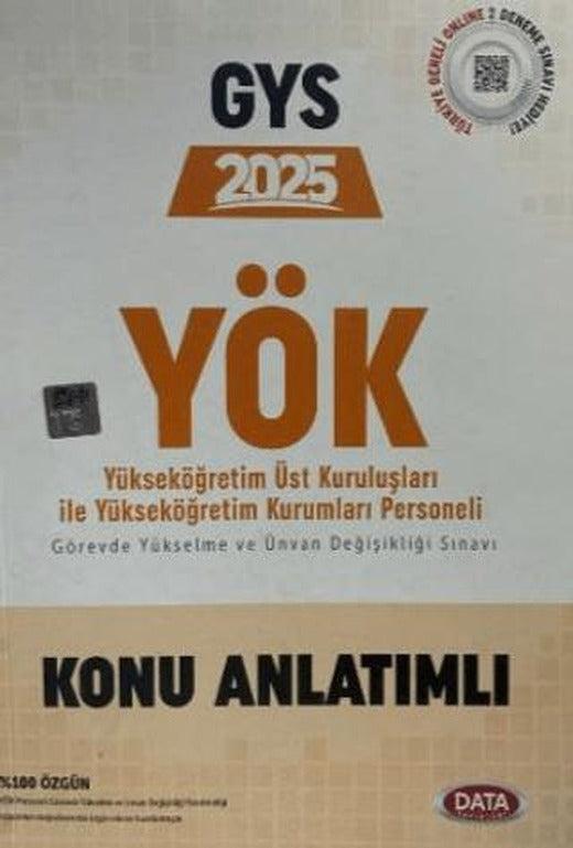 2025 YÖK Üst Kuruluşları ile YÖK Personeli GYS Konu Anlatımlı | Data Yayınları (Ciltsiz)
