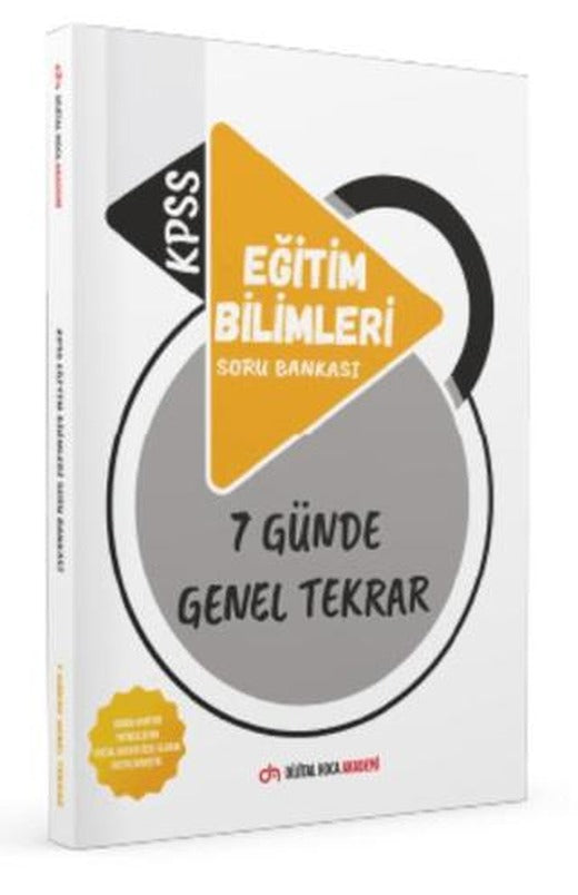 KPSS Eğitim Bilimleri Soru Bankası 7 Günde Genel Tekrar Kitabı Akademi