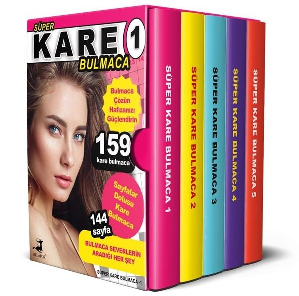 Süper Kare Bulmaca Seti - 5 Kitap Takım | Olimpos Yayınları