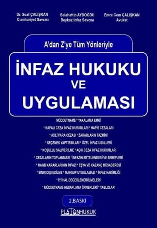 İnfaz Hukuku ve Uygulaması | Platon Hukuk (Ciltsiz)