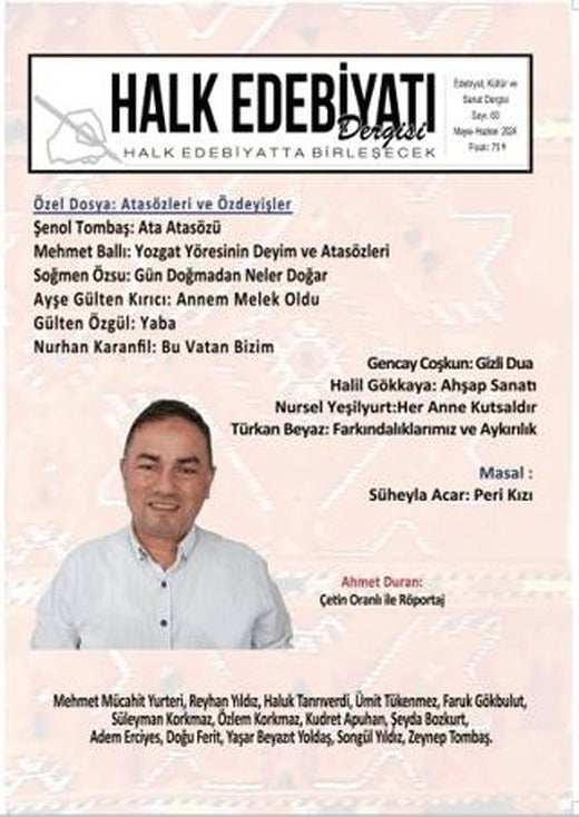 Halk Edebiyatı Dergisi Sayı: 60 Mayıs - Haziran 2024 | Halk Edebiyatı Dergisi Yayınları (Ciltsiz)