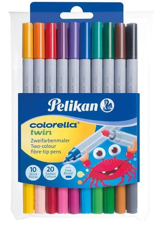 Pelikan Colorella-Twin C304 Çift Taraflı 10'lu Keçeli Kalem