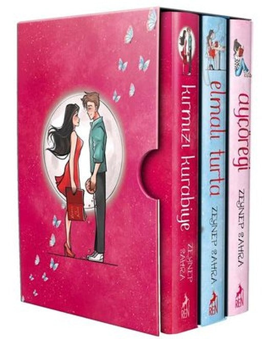 Ayçöreği -Elmalı Turta - Kırmızı Kurabiye Seti - 3 Kitap Takım | Ren Kitap (Ciltli)