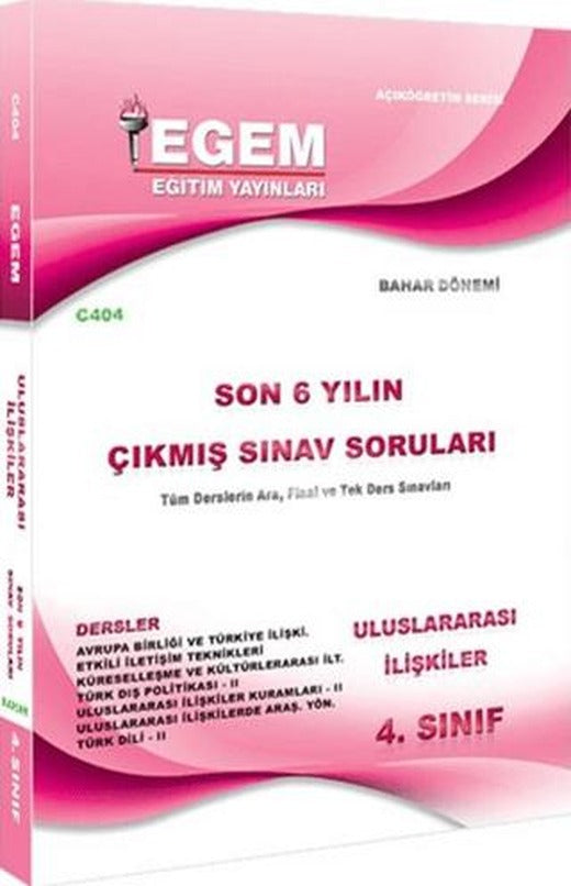 4. Sınıf Uluslararası İlişkiler Çıkmış Sınav Soruları(Bahar Dönemi)