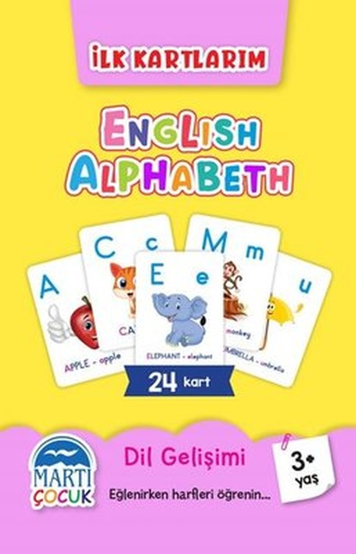 English Alphabeth - İlk Kartlarım 3+ Yaş | Martı Yayınları