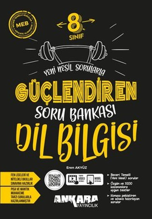 8. Sınıf Dil Bilgisi Güçlendiren Soru Bankası | Ankara Yayıncılık (İnce Kapak)