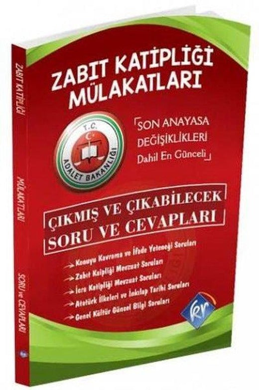 Zabıt Katipliği Mülakatları Çıkmış ve Çıkabilecek Soru ve Cevapları | KR Akademi (İnce Kapak)