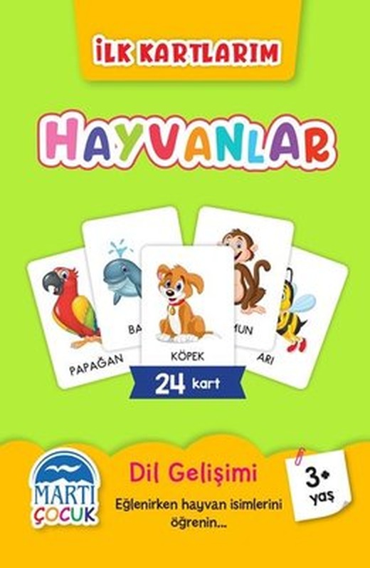 Hayvanlar - İlk Kartlarım 3+ Yaş | Martı Yayınları