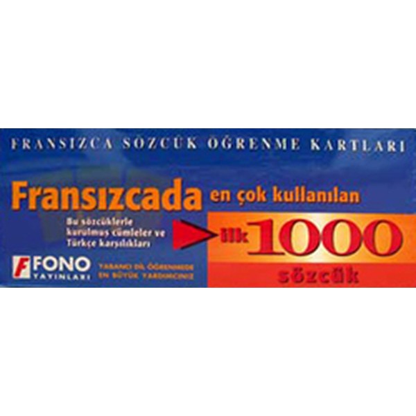 Fransızcada En Çok Kullanılan İlk 1000 Sözcük Kartları - Kutulu | Fono Yayınları (İnce Kapak)