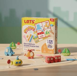 Let's Sevimli Araçlar Oyun Hamuru Matı Seti | Lets - Resim 1