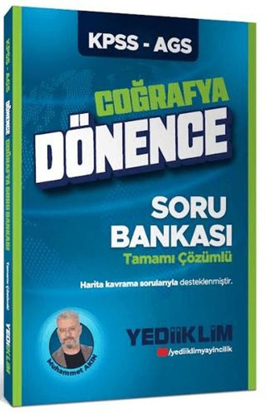 KPSS - AGS Dönence Coğrafya Tamamı Çözümlü Soru Bankası | Yediiklim Yayınları (Ciltsiz)