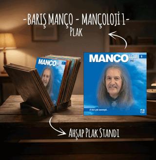Barış Manço - Mançoloji 1 Plak ve Ahşap Plak Standı | Plak - Resim 1
