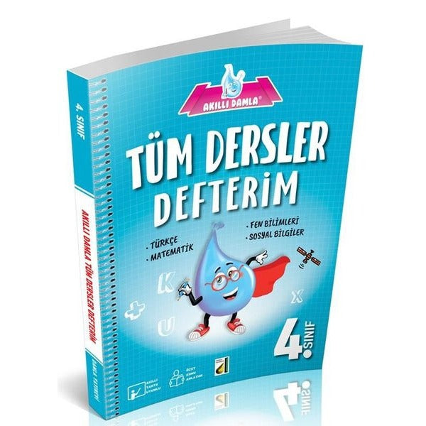 4. Sınıf Tüm Dersler Defterim | Damla Yayınevi (İnce Kapak)