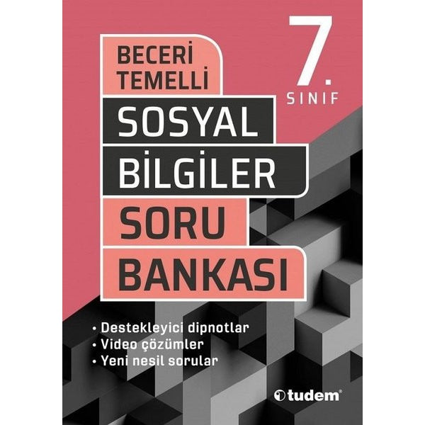 7.Sınıf Sosyal Bilgiler Beceri Temelli Soru Bankası | Tudem Yayınları - Ders Kitapları (İnce Kapak)