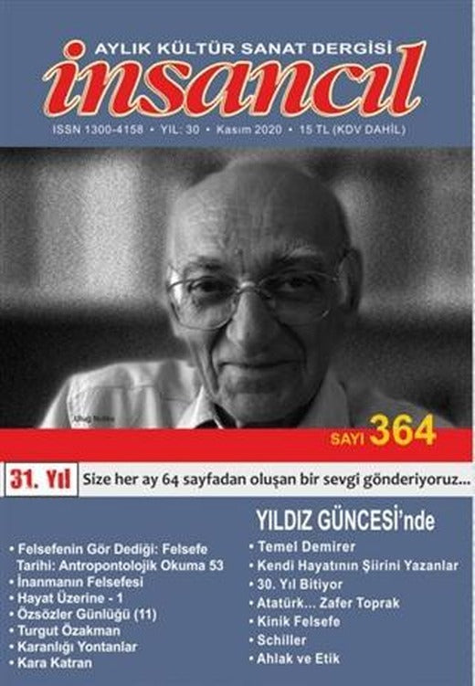 İnsancıl Aylık Kültür Sanat Dergisi Sayı: 364 Kasım 2020 | İnsancıl Dergisi Yayınları (Ciltsiz)