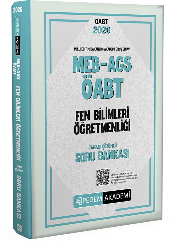 2026 MEB AGS ÖABT Fen Bilimleri Öğretmenliği Tamamı Çözümlü Soru Bankası | Pegem Akademi Yayıncılık (Ciltsiz)