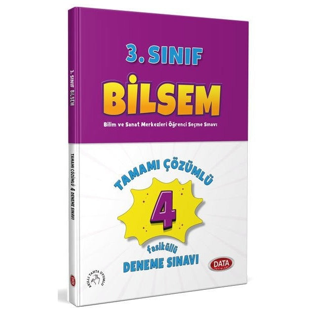 3. Sınıf Bilsem Tamamı Çözümlü 4 fasikül Deneme Sınavı | Data Yayınları (Ciltsiz)