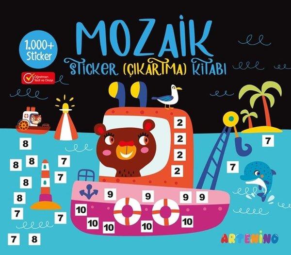 Mozaik Sticker 1.000+ Çıkartma Kitabı - Siyah | Artenino Yayıncılık (İnce Kapak)  - Resim 1