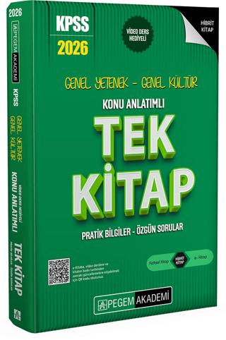 2026 KPSS Genel Yetenek Genel Kültür Konu Anlatımlı Tek Kitap