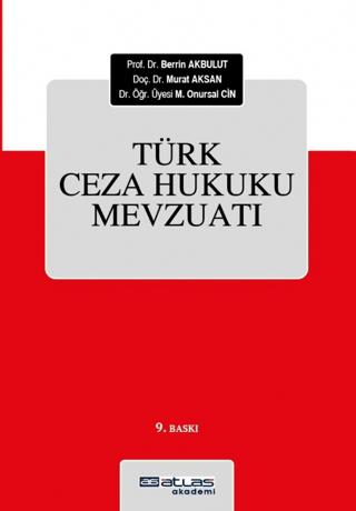 Türk Ceza Hukuku Mevzuatı | Atlas Akademi (Ciltli)  - Resim 1