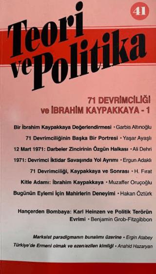 Teori ve Politika Dergisi Sayı: 41 Bahar 2006 | Teori ve Politika Dergisi Yayınları (Ciltsiz)  - Resim 1