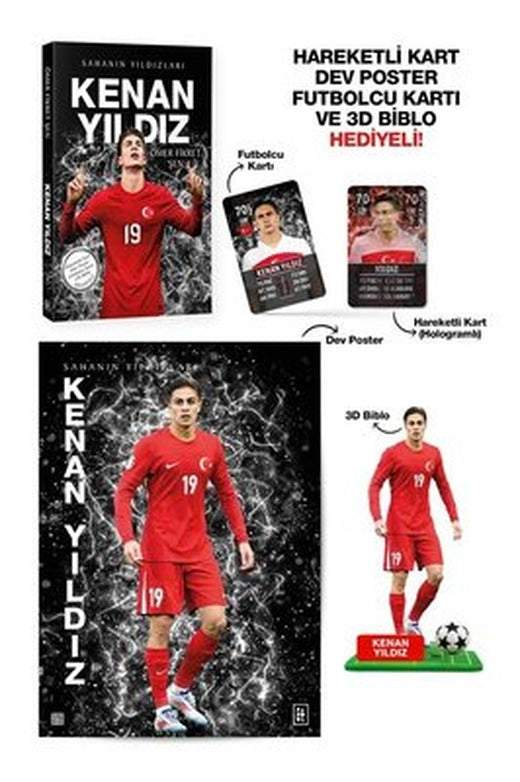 Kenan Yıldız - Sahanın Yıldızları - Hareketli Kart - Dev Poster - Futbolcu Kartı ve 3D Biblo Hediyel | Parodi Yayınları (İnce Kapak)