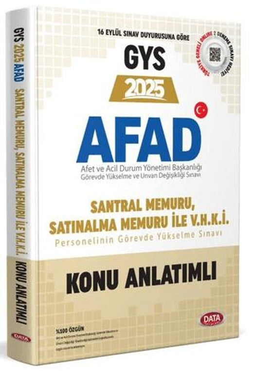 AFAD Santral Memuru, Satınalma Memuru ile V.H.K.İ. 2025 GYS Konu Anlatımlı