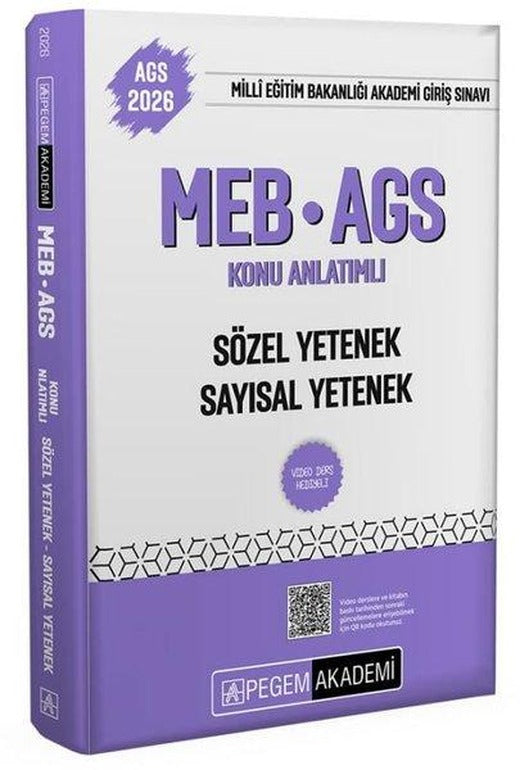 2026 MEB - AGS Konu Anlatımlı Sözel Yetenek Sayısal Yetenek | Pegem Akademi Yayıncılık (İnce Kapak)