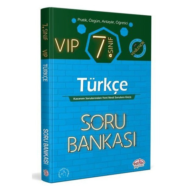 7.Sınıf VIP Türkçe Soru Bankası | Editör (İnce Kapak)