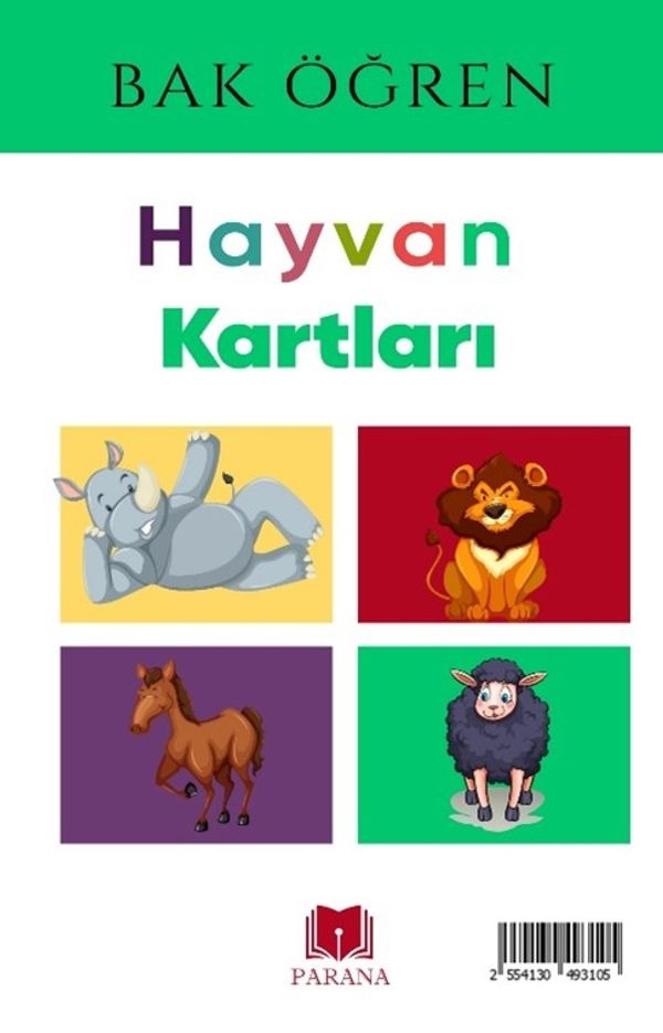 Hayvan Kartları - Bak Öğren - İlk Bilgilerim | Parana (İnce Kapak)
