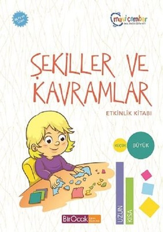 Şekiller ve Kavramlar Etkinlik Kitabı-48 Ay ve Üzeri Mavi Çember Okul Öncesi Eğitim Seti | Bir Ocak Yayınları