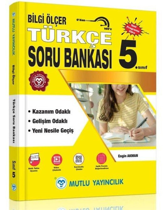 5. Sınıf Türkçe Bilgi Ölçer Soru Bankası | Mutlu Yayıncılık (İnce Kapak)